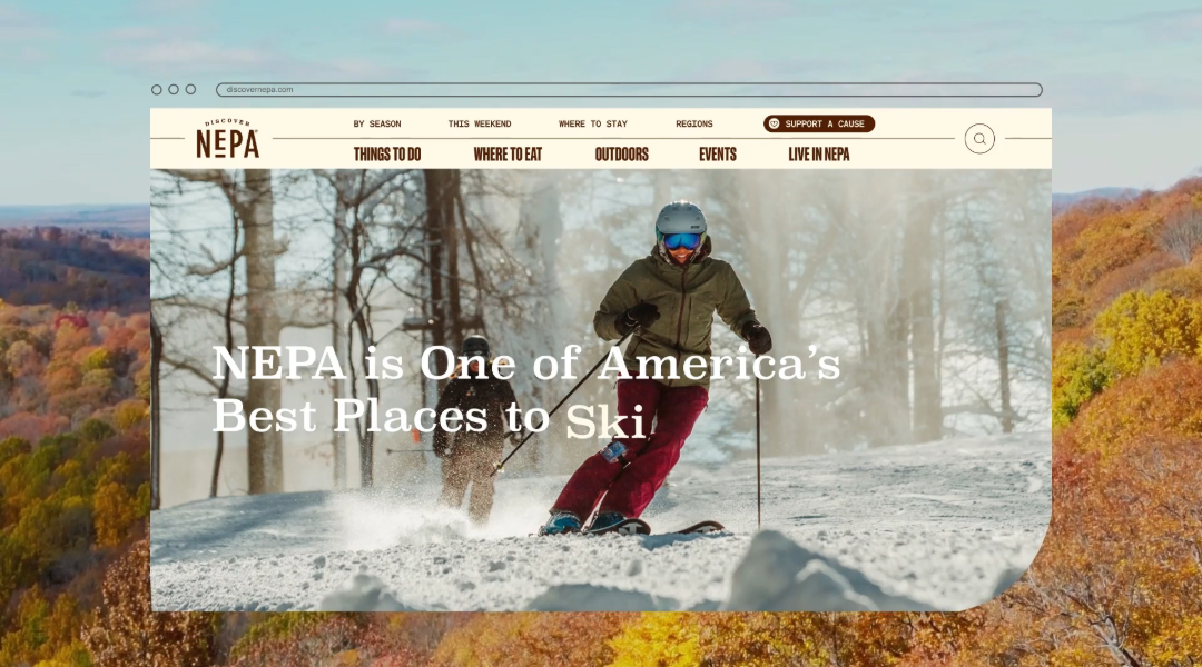 Indigo Design Award: Discover Northeastern Pennsylvania Website